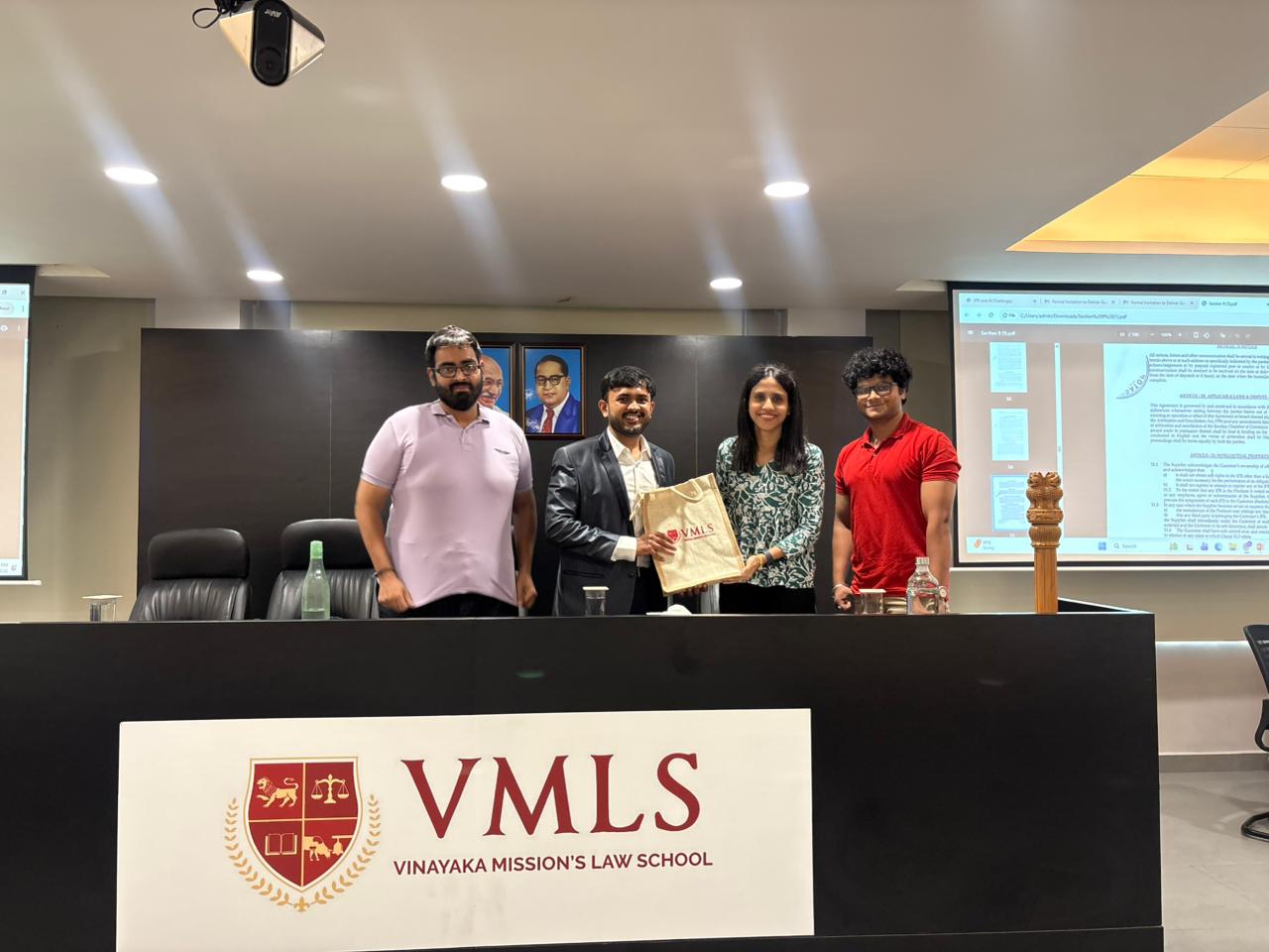 Token of appreciation presented after the copyright lecture