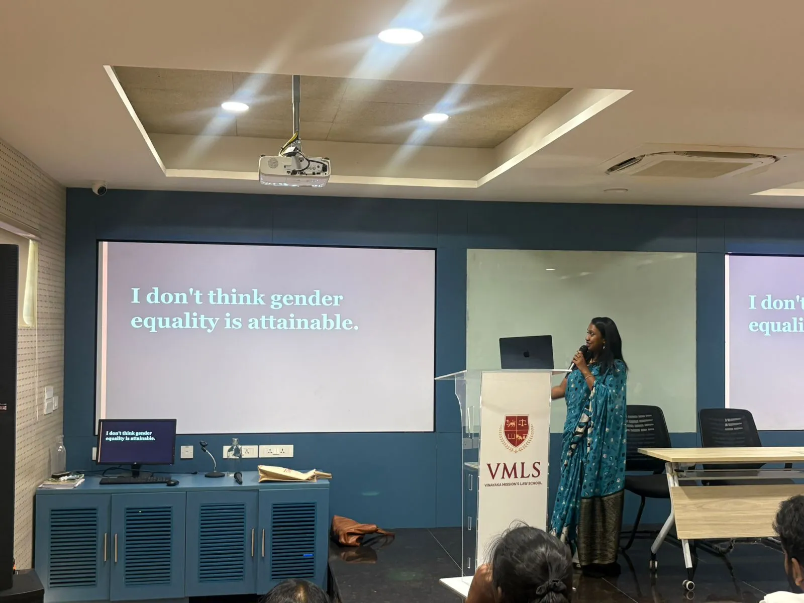 Guest speaker Ms. Subha Nivedha presenting